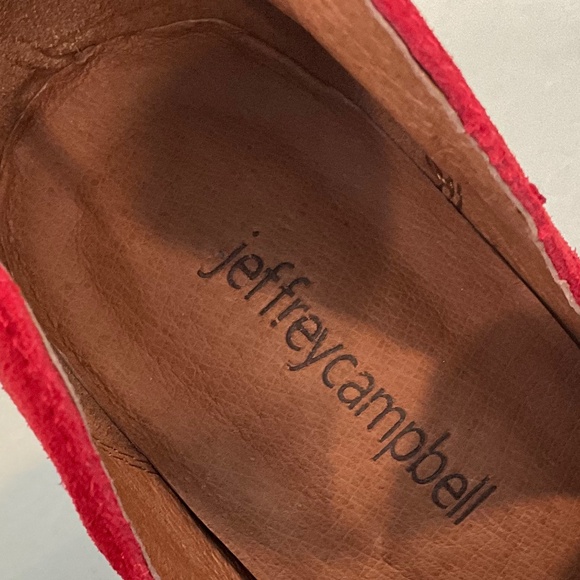 JEFFREY CAMPBELL Rosalee Red Suede Bootie Size 7.5 Like New - Picture 3 of 9